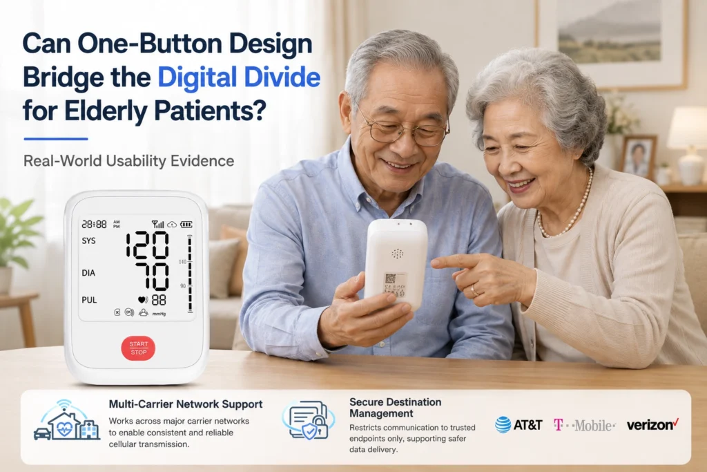Can One-Button Design Bridge the Digital Divide for Elderly Patients