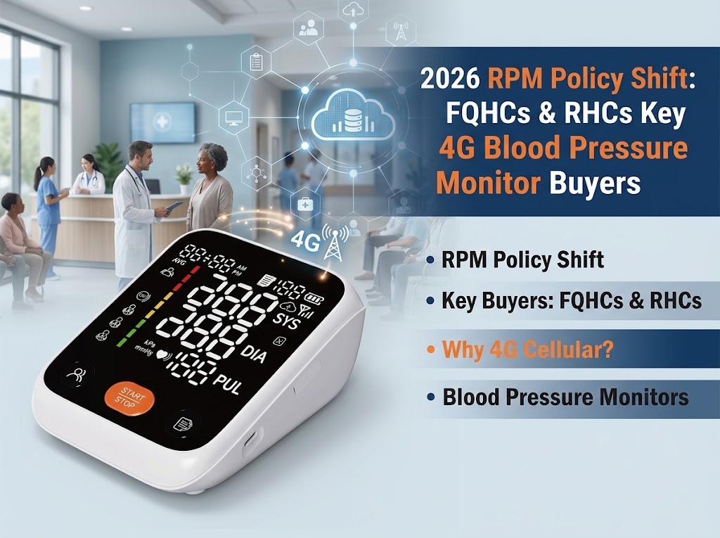 4G cellular blood pressure monitors